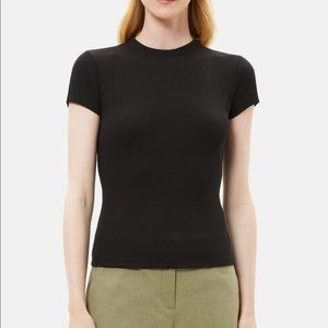 Theory Tiny Tee in Ribbed Modal Cotton